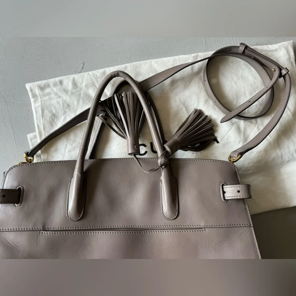 Cuyana Work Satchel in Clay Smooth Leather